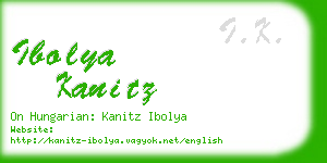ibolya kanitz business card